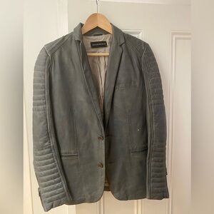 Zadig & Voltaire Deluxe leather blazer/jacket (grey/green)